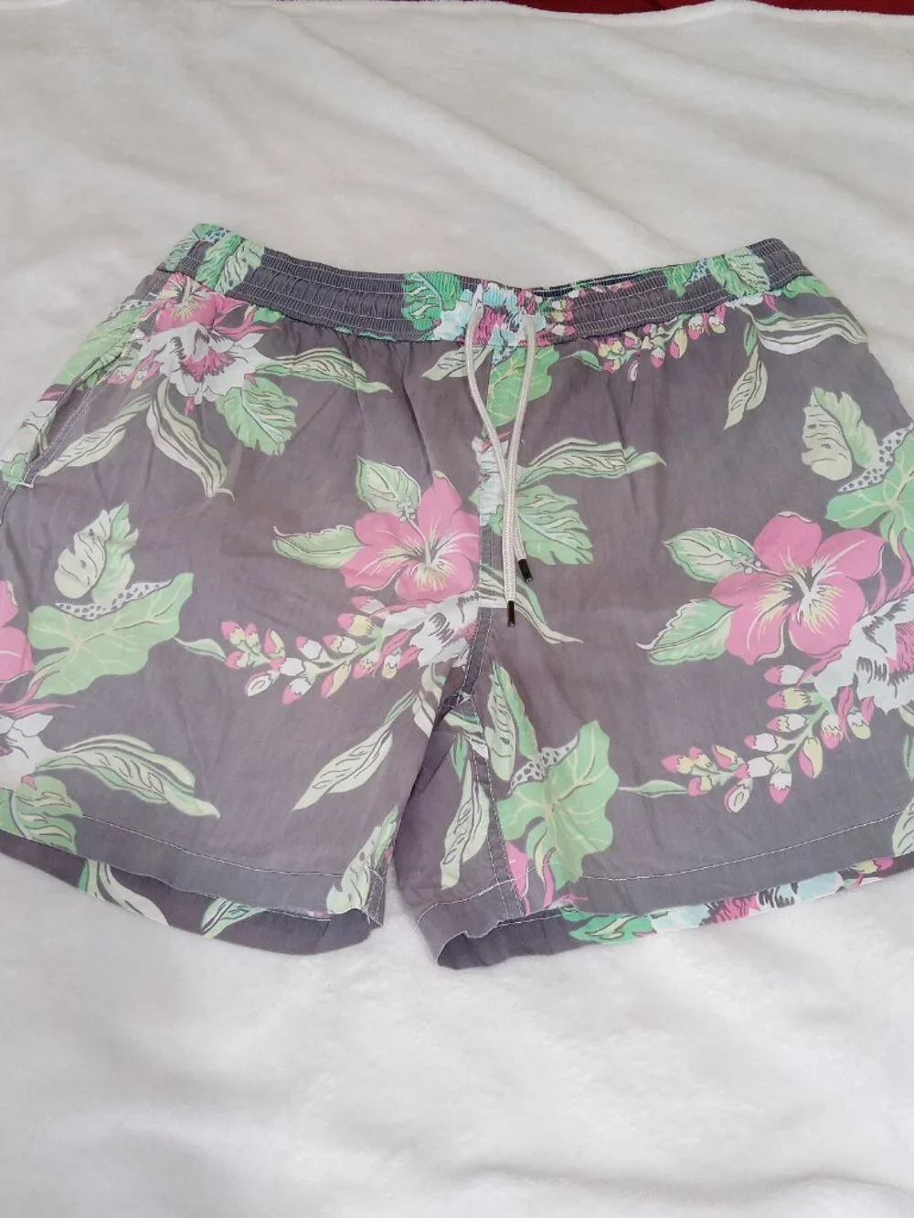 Polo Ralph Lauren Mens XL Floral Hawaiian Swim Trunks Tropical Shorts Faded